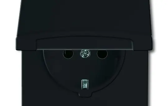 BUSCH-JAEGER 20EUGK-35-101 SCHUKO-Steckdose Allwetter 44 Klappdeckel | anthrazit