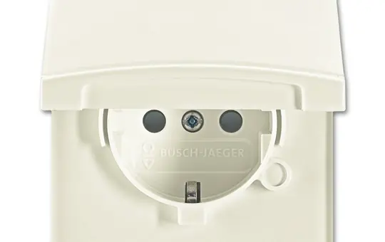 BUSCH-JAEGER 20EUGKB-32-101 SCHUKO-Steckdose Allwetter 44 Berührungsschutz, Klappdeckel | weiß