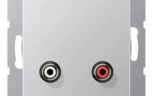 JUNG MAA1021AL Multimedia-Einsatz Serie A/AS Cinch Audio | aluminium