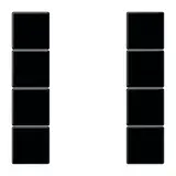 JUNG LS504TSASW Tastensatz F50 Serie LS 4-fach | schwarz