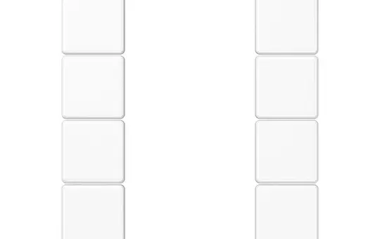 JUNG A504TSAWW Tastensatz F50 Serie A 4-fach | alpinweiß