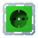 JUNG A1520BFKOGN EDV-Steckdose A/AS SV, Kontrolllicht, Berührungsschutz | grün