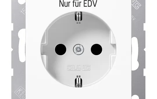 JUNG A1520EDVWW EDV-Steckdose A/AS Standard | alpinweiß