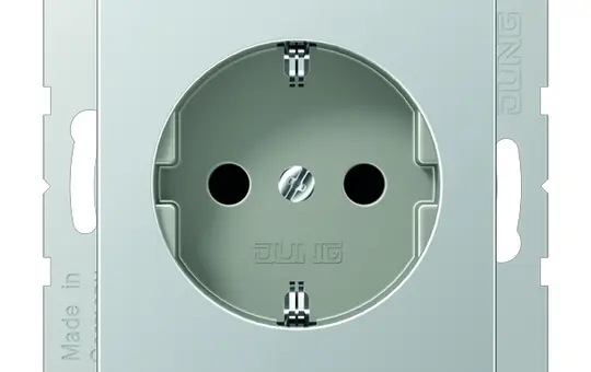 JUNG A1520KIAL SCHUKO-Steckdose A/AS Berührungsschutz | aluminium
