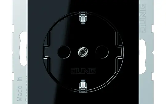 JUNG A1520KISW SCHUKO-Steckdose A/AS Berührungsschutz | schwarz