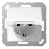 JUNG A1520KLWW SCHUKO-Steckdose A/AS selbstschl. Klappdeckel | alpinweiß