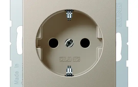 JUNG A1520CH SCHUKO-Steckdose A/AS Standard | champagner