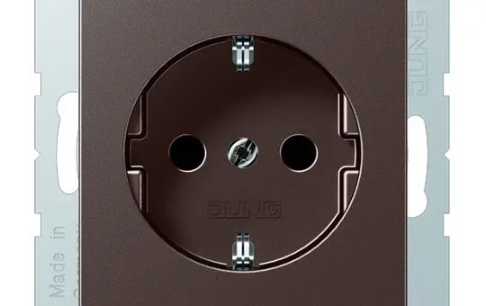JUNG A1520KIMO SCHUKO-Steckdose A/AS Berührungsschutz | mokka