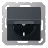 JUNG A1520BFKLANM SCHUKO-Steckdose A/AS selbstschl. Klappdeckel | anthrazit matt