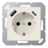 JUNG A1520-15CA SCHUKO-Steckdose A/AS USB-A/C, 3,0 A | weiß