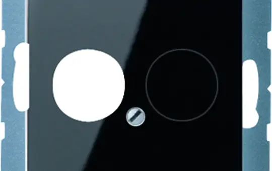 JUNG A562SW Lautsprecherbuchsen-Abdeckung Serie A 2-fach, ausbrechbar | schwarz