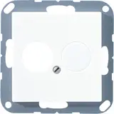 JUNG A562WW Lautsprecherbuchsen-Abdeckung Serie A 2-fach, ausbrechbar | alpinweiß