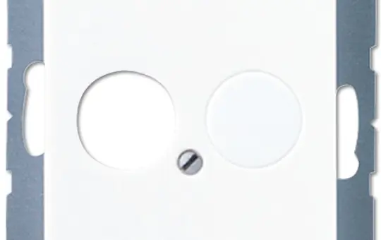 JUNG A562 Lautsprecherbuchsen-Abdeckung Serie A 2-fach, ausbrechbar | weiß