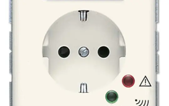 JUNG 521ZNAUF beschr. SCHUKO-Steckdose CD Überspannungsschutz | weiß