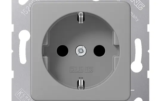 JUNG CD5120BFGR SCHUKO-Steckdose CD für Klappdeckel, Thermoplast | braun