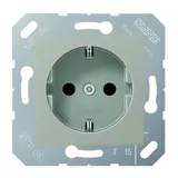 JUNG CD5120BFPG SCHUKO-Steckdose CD für Klappdeckel, Thermoplast | platin-grau