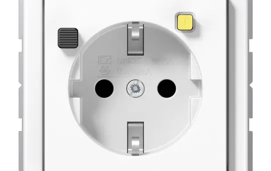 JUNG CD5520.30WW SCHUKO-Steckdose CD FI-Schutzschalter, Berührungsschutz | alpinweiß