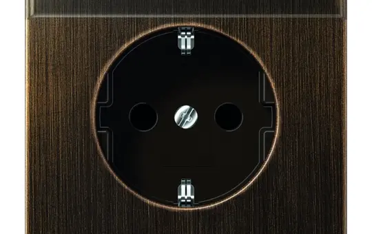 JUNG ME1520NAAT beschr. SCHUKO-Steckdose LS Standard | messing antik