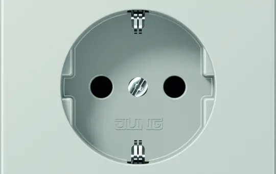 JUNG LS1520KILG SCHUKO-Steckdose LS Berührungsschutz | lichtgrau