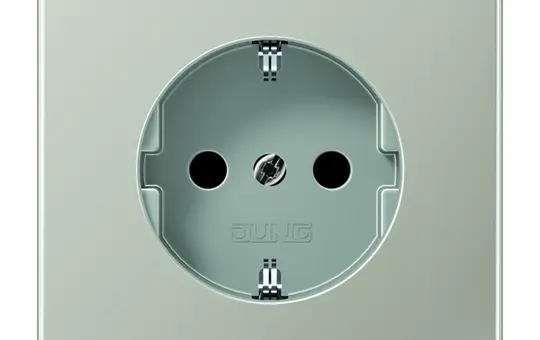 JUNG ES1520KI SCHUKO-Steckdose LS Berührungsschutz | edelstahl