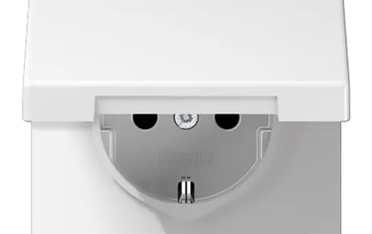 JUNG LS1520KLWW SCHUKO-Steckdose LS selbstschl. Klappdeckel | alpinweiß