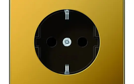 JUNG LS1520KIGGO SCHUKO-Steckdose LS Berührungsschutz | vergoldet