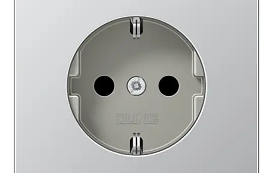 JUNG AL1521 SCHUKO-Steckdose LS Schraubklemmen | aluminium