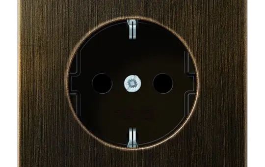 JUNG ME1521AT SCHUKO-Steckdose LS Schraubklemmen | messing antik