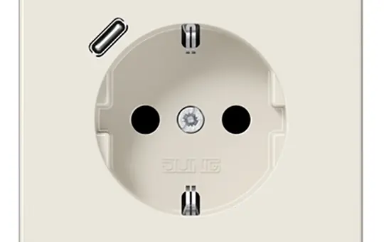 JUNG LS1520-18C SCHUKO-Steckdose LS USB-C, 3,0 A | weiß