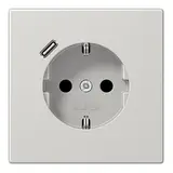JUNG LS1520-18CLG SCHUKO-Steckdose LS USB-C, 3,0 A | lichtgrau