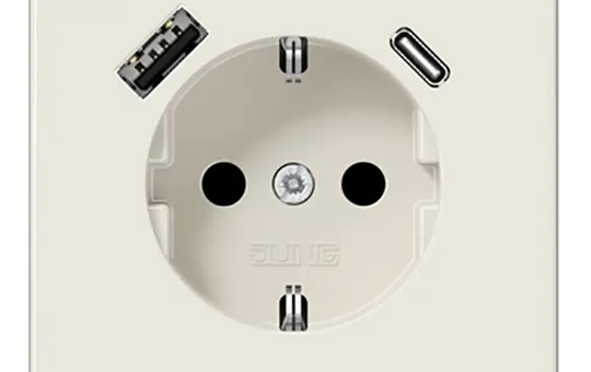 JUNG LS1520-15CA SCHUKO-Steckdose LS USB-A/C, 3,0 A | weiß