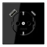 JUNG LS1520-15CASW SCHUKO-Steckdose LS USB-A/C, 3,0 A | schwarz