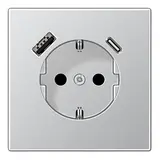 JUNG AL1520-15CA SCHUKO-Steckdose LS USB-A/C, 3,0 A | aluminium