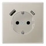 JUNG ES1520-15CA SCHUKO-Steckdose LS USB-A/C, 3,0 A | edelstahl