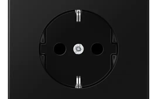 JUNG LS1520KISWM SCHUKO-Steckdose LS Berührungsschutz | graphitschwarz matt