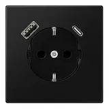 JUNG LS1520-15CASWM SCHUKO-Steckdose LS USB-A/C, 3,0 A | graphitschwarz matt