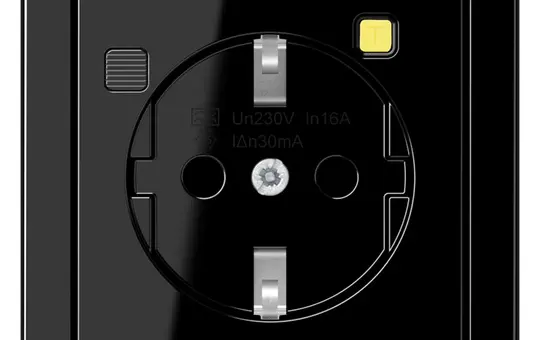 JUNG LS5520.30SW SCHUKO-Steckdose LS FI-Schutzschalter | schwarz