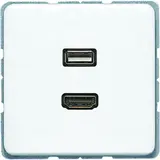 JUNG MACD1163WW Multimedia-Einsatz Serie CD HDMI, USB 2.0 | alpinweiß