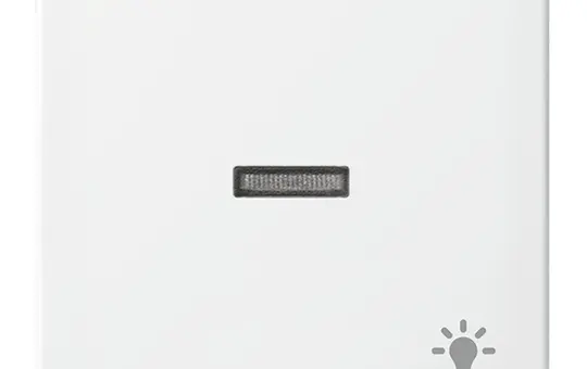 BUSCH-JAEGER 1789LI-914 beschr. Kontrollwippe Balance SI 1-fach, Licht, Fenster, klar | alpinweiß