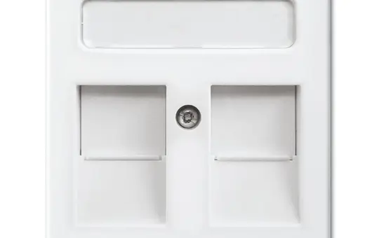 BUSCH-JAEGER 1800-914 Modular-Jack-Einsatz Balance SI 2-fach, Schriftfeld | alpinweiß
