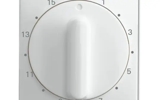 BUSCH-JAEGER 1770-914-103 Zeitschaltuhr Abdeckung Balance SI 15 Minuten, Knebel | alpinweiß