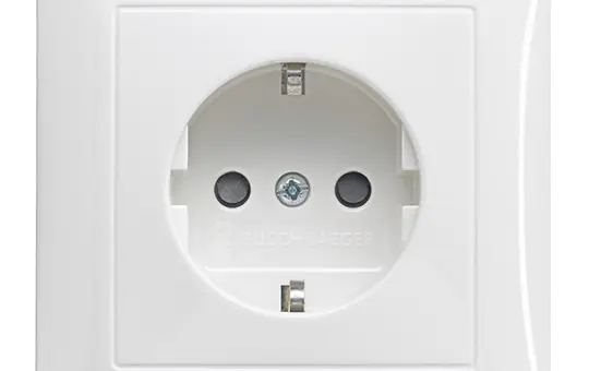 BUSCH-JAEGER 20EUJB-914 SCHUKO-Steckdose kompl. Balance SI 1-fach, Berührungsschutz | alpinweiß