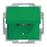 BUSCH-JAEGER 20EUKB-13-914 EDV-Steckdose Balance Klappdeckel | grün