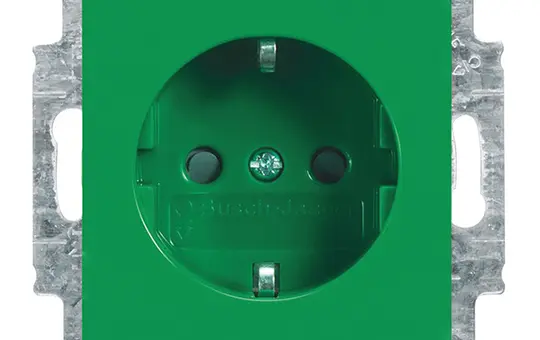 BUSCH-JAEGER 20EUCB-13-914 EDV-Steckdose Balance Berührungsschutz | grün