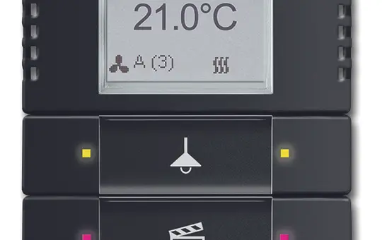 BUSCH-JAEGER 6128/28-885 KNX-Tastsensor-Bedienelement RTR schwarz matt