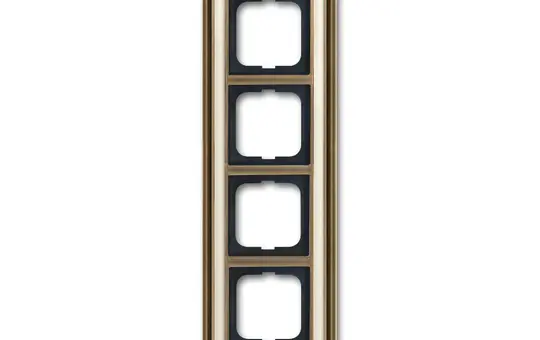 BUSCH-JAEGER 1724-848 Abdeckrahmen Dynasty 4-fach | messing antik/elfenbeinweiß