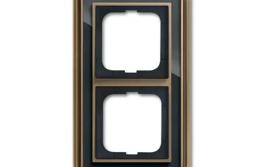 BUSCH-JAEGER 1722-845 Abdeckrahmen Dynasty 2-fach | messing antik/anthrazit