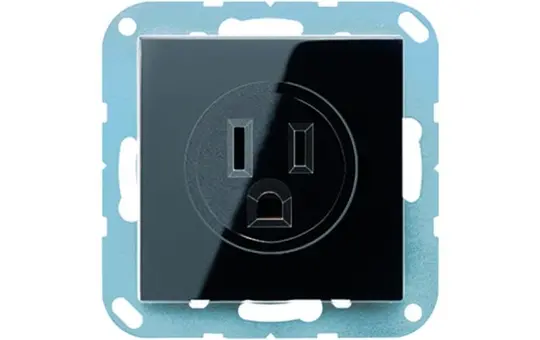 JUNG A521-15SW internationale Steckdose A/AS US NEMA, 15 A | schwarz