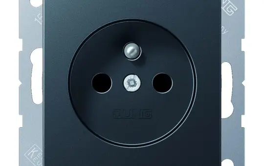 JUNG A1520FBFKIANM internationale Steckdose A/AS FR/BE | anthrazit matt