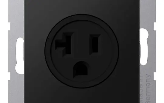 JUNG A521-20SWM internationale Steckdose A/AS US NEMA, 20 A | graphitschwarz matt